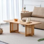 Fona Solid Wood Rattan Coffee Table