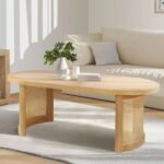 Klen Solid Wood Oval Coffee Table - Image 2