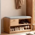 Akon Solid Wood Upholstered Shoe Cabinet