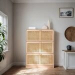 Emma Solid Wood Rattan Shoe Cabinet