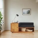 Woka Solid Wood Upholstered Shoe Bench - Image 7