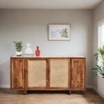 Vale Solid Wood Rattan Sideboard