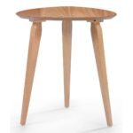 Guitar Pick Shaped Solid Wood Side Table - Image 3