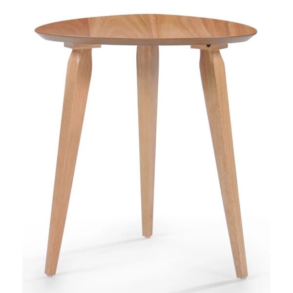 Guitar Pick Shaped Solid Wood Side Table - Image 3