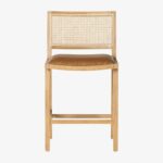 Sobo Solid Wood Rattan Bar Chair - Image 4