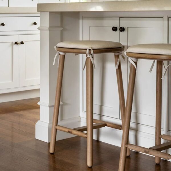 Deka Solid Wood Upholstered Bar Stool - Image 6