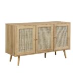 Claasic Woven Rattan 3-Door Sideboard - Image 4