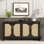 Casa Solid Wood 4 Doors Cabinet Sideboard