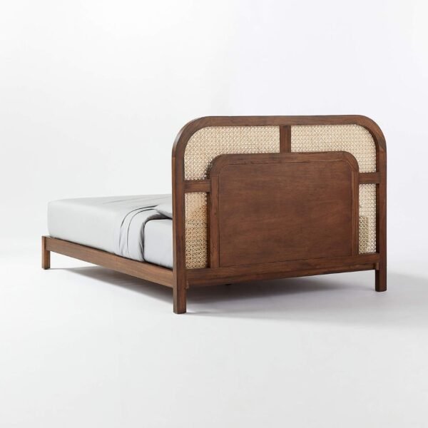 Peso Solid Wood and Cane Bed - Image 3