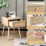 Dasa Solid Wood and Rattan Bedside Table - Image 7