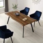 Kena Solid Wood Dining Table with Curved Edges - Image 2