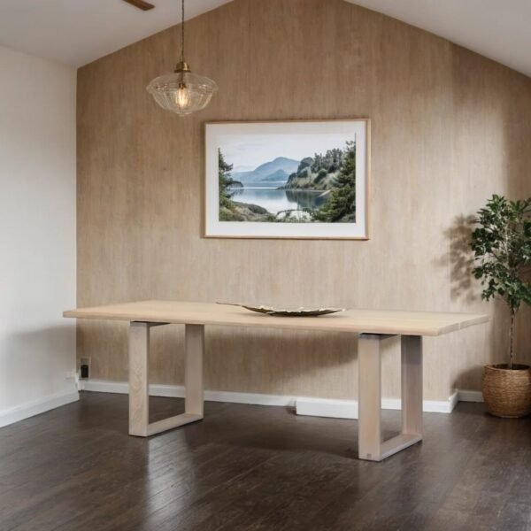 Leo Solid Wood Rectangle Dining Table - Image 2