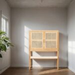 Ema Solid Wood Rattan Cabinet
