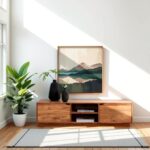 Liva Solid Wood TV Cabinet with Shelf