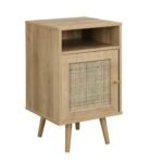 Classic Rattan 1-Door Bedside Table - Image 2