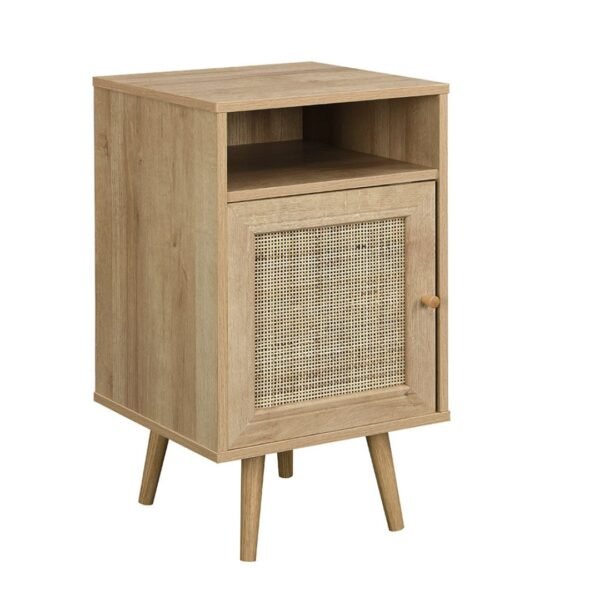 Classic Rattan 1-Door Bedside Table - Image 2