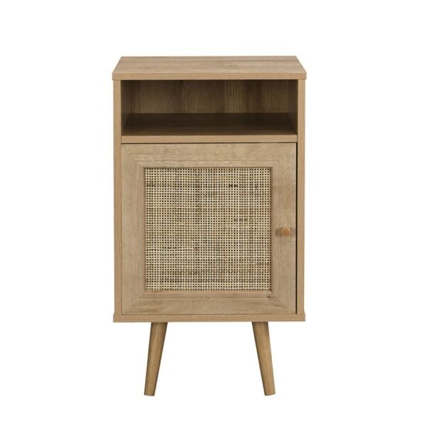 Classic Rattan 1-Door Bedside Table - Image 3