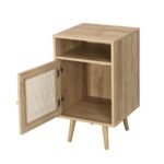Classic Rattan 1-Door Bedside Table - Image 4