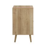 Classic Rattan 1-Door Bedside Table - Image 5
