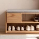 Akon Solid Wood Upholstered Shoe Cabinet - Image 2