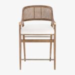 Zomo Solid Wood Rattan Counter Chair - Image 4