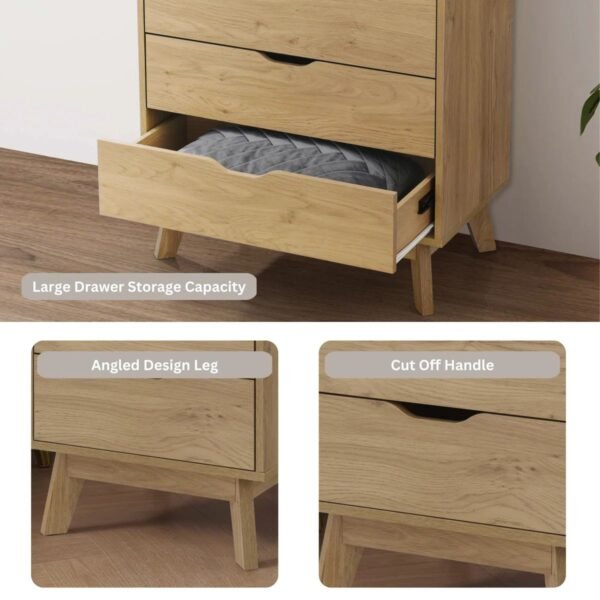 Kodi Solid Wood Chest of 5-Drawers - Image 6