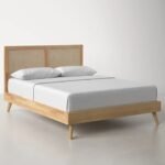 Vintage Solid Wood Rattan King & Queen Size Bed - Image 2