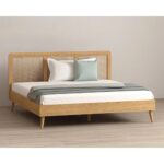 Kodo Solid Wood Bed With Rattan - Image 2