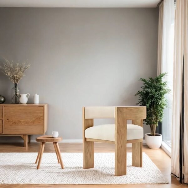 Maru Modern Solid Wood Dining Chair - Image 1