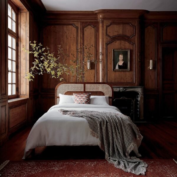 Peso Solid Wood and Cane Bed - Image 5