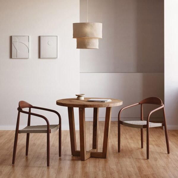 Nida Solid Wood and Jute Dining Chair - Image 2