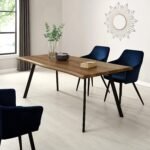 Kena Solid Wood Dining Table with Curved Edges