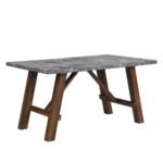 Luna Concrete Effect 150cm Dining Table - Image 3