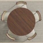 Geto Solid Wood Round 4-Seater Dining Table - Image 5