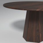 Dia Solid Wood Round Diamond Dining Table - Image 3