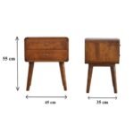 Vina Solid Wood Bedside Table - Image 7
