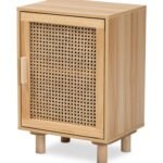 Meka Solid Wood Rattan Bedside Table - Image 2