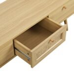 France Solid Wood Rattan 3-Drawer TV Unit - Image 5