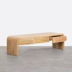 Bida Solid Wood TV Stand with 3 Drawers - Image 4