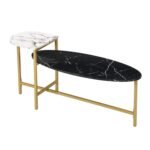 Siba Marble Metal Coffee Table - Image 3