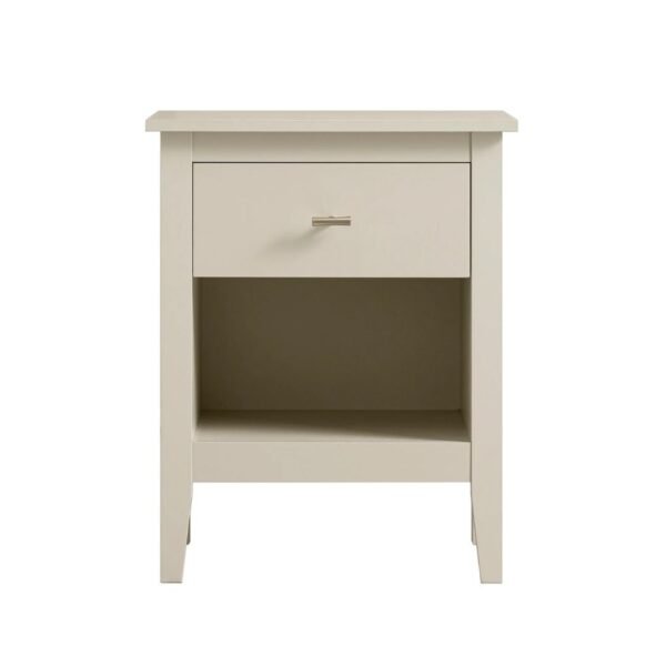 White 1-Drawer Bedside Table - Image 3