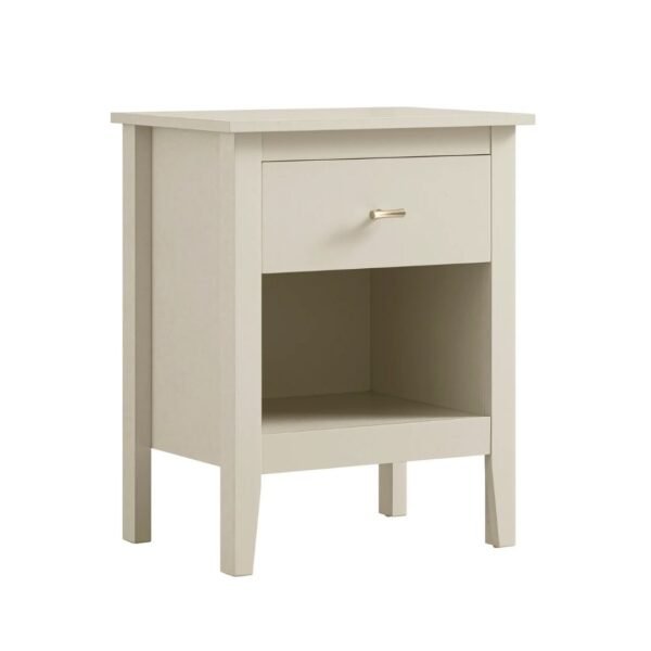 White 1-Drawer Bedside Table - Image 4