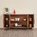 Vale Solid Wood Rattan Sideboard - Image 4