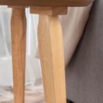 Guitar Pick Shaped Solid Wood Side Table - Image 7