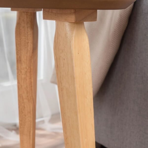 Guitar Pick Shaped Solid Wood Side Table - Image 7