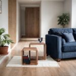 Keva Solid Wood Side Table Square Cubes Set of 2 - Image 2