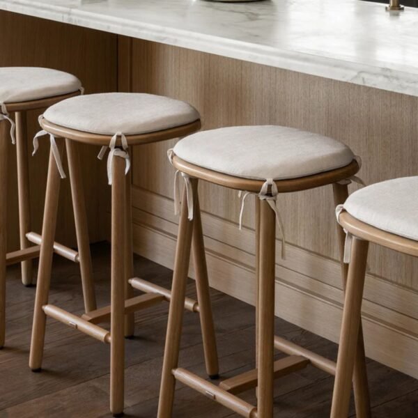 Deka Solid Wood Upholstered Bar Stool - Image 7