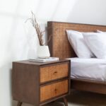 Midas Japanese Joinery Solid Wood Rattan Bed - Image 3