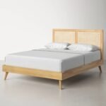 Vintage Solid Wood Rattan King & Queen Size Bed - Image 3