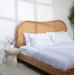 Bern Solid Wood Rattan Bed - Image 3
